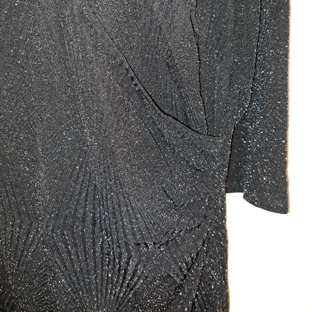 NWT Trixxi Clothing Company Metallic Silver&Black Glitter 3/4 Sleeve Dress 3X - Picture 8 of 9